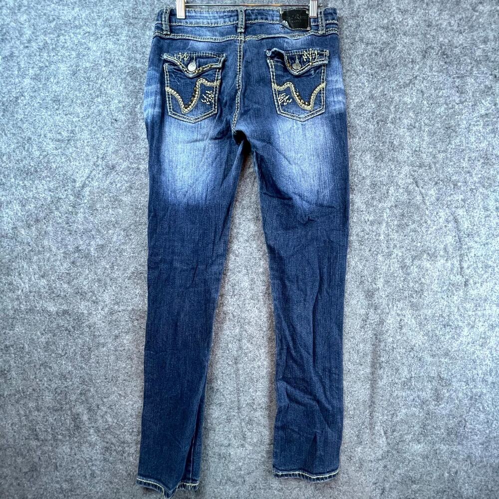 Red River Jeans Womens 9 Y2K Flap Pocket Embroidered Rocker Straight‎ Stovepipe